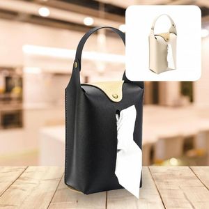 Posiadacze papieru toaletowego Przydatne wiszące Wiszące tkanki samochodowe Uchwyt Tissue Box Faux Leather Długotrwały