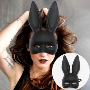 5 adet Bunny Maskeleri Tavşan Kulak Maskesi kadın Kostüm SHOWGIRL Dans Prop Tavşan Masquerade Sadece Muhteşem Bunnies Kulakları Parti Masquerades Siyah / Beyaz