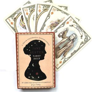 Novo Jane Austen Deck Tarot Tarô 53pcs Oracles Card Divination Board Jogo para Adulto com Orientação em PDF