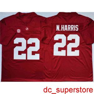 Customed Nuovi abiti da uomo Alabama Crimson Tide Red #22 N.Harris Jersey Red Sfiched Custom Jersey Men Women Youth XS-5xl