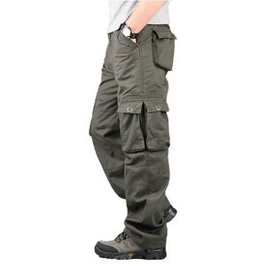 Fashion Mens Cargo Pants Military Tactical Pants Men Multi Pockets Outwear Streetwear Army Style Straight Slacks Long Trousers