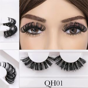 25 мм DD Curl Faux Enselashes Пушистые длинные многослойные толстые русские русские ложные ресницы