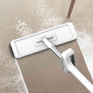 Leniwy Bez ręki Squeeze Mop Home Microfiber Floor Czyste Mokre lub Suche Narzędzia do czyszczenia Użycie Brak kąta martwego 210423