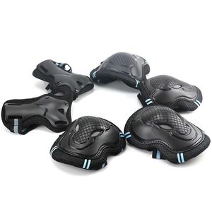 6 pçs / set patinar engrenagem protetora conjunto cotovelo pads skate de bicicleta patim de gelo rolo de rolo de bicicleta protetor de joelho para adultos crianças homens mulheres q0913