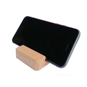 Supporto per cellulare in legno staffa di base piatta in faggio creativo 8 * 6 * 2 cm Favore di partito T2I52663