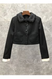 Bambola Collo in rilievo corto cappotto da donna Abbigliamento autunno merci europee Nuova nicchia dimagrante All-cotinging 9Q