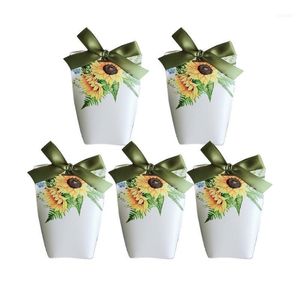 5st Baby Shower Wedding Favors Party Sugar Case Bag Gift Holder Candy Box Tillbehör Oregelbundet DIY med bandförsörjning1