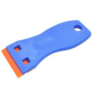 Adesivo avvolgente per lama di rasoio in plastica blu Raschietto per rasoio in vetro ceramico per vetri per auto Detergente per colla Strumento per rimuovere la spatola