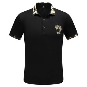 Luxury Casual mens T shirt breathable polo Wear designer Short sleeve T-shirt 100% cotton high quality wholesale black and white size M-3XL @05