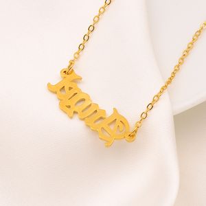 Hip Hop Pingente Colar Letter Group 18k Ouro Sólido Chain Enchida Corrente Grande Coréia Ninfa Estudante Clavícula