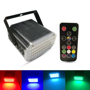 48 LEDS SMD 5050 Leding Strobe Aydınlatma Dönen Ses Aktif LED Sahne Işıkları Parti Festa Disko Stroboskop Işık