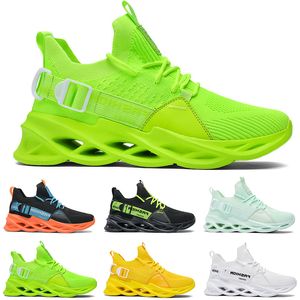 GAI Alta Qualidade Mens Mulheres Running Shoes Triplo Preto Branco Verde Sapato Ao Ar Livre Homens Mulheres Designer Sapatilhas Treinadores Esportivos Grande Tamanho 39-46 GAI