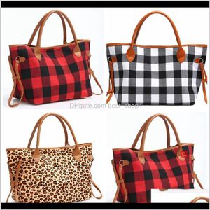 Handbags Bags Aessories Baby, Kids & Maternity Drop Delivery 2021 Plaid Leopard Duffel Big Travel Tote Animal Print Buffalo Handbag Double Pu