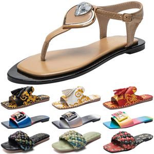 mode lyxiga kvinnor glider tofflor kvinna sandaler svart grå glid slipper platt flip flops storlek 37-42 färg4