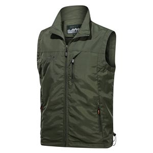 Sleeveless colete homens verão respirável colete jaqueta masculina outdoor pesca caminhadas pogal pografia vestuário vestuário homem 210925