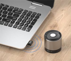 Instock Wireless Bluetooth 5.0 USBオーディオアダプタノートパソコンブラックレシーバートランスミッタV5.0アダプタープラスチックカード包装付き