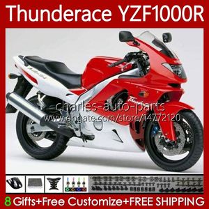 ヤマハYZF1000R Thunderace YZF 1000 R 1000R 96-07 87N.75 YZF-1000Rホワイトレッド1996 1997 1999 1999 2000 2001 2002 2007 YZF1000-R 96 03 04 05 05 07ボディキット