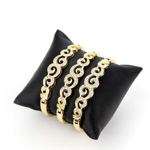 Sunspicems Algeriet Marocko Crystal Bangle Set Blomma Manschett Armband för Kvinnor Guldfärg Dubai Etniska Bröllop Smycken Arabi Bijoux Q0719