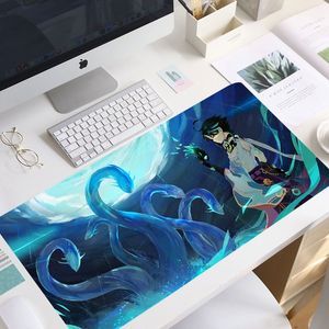 Genshin Etki Xiao Büyük Mouse Pad Oyun Aksesuarları PC Laptop Gamer Mousepad Anime Antislip Kaymaz Dizüstü Mouse Pad Mat