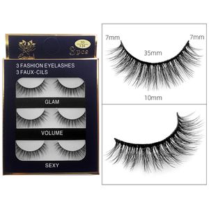 Yeni Varış Doğal Kalın Vizon Yanlış Kirpikler 3 Pairs Set Yumuşak Canlı El Yapımı Kullanımlık 3D Sahte Lashes Tam Şerit Gözler Makyaj Aksesuarı Kadınlar Güzellik 17 Modelleri