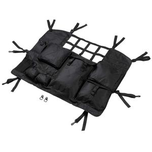 Multi-fickor stammen förvaringspåse för Jeep Wrangler JK JL 2007-2019 4-dörr bak BOOT CAR PET Dog Barrier Cargo Tools Organizer