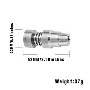 喫煙パイプチタンネイルユニバーサルドームレスアクセサリー10mm14mm19mm 2 4 6水ギセル水パイプの蒸発器対ガラスボンのための1つの二重関数Gr2調整可能なDABリグ