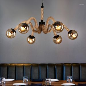 Pendant Lamps Retro-nostalgia Loft Industrial Style Creative Living Room Dining Net Cafe Hairdressing Shop Iron Rope Chandelier