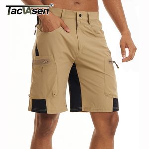 TACVASEN Men Summer Outdoor Shorts Quick Dry Knee Length Hiking Fishing Running Lightweight Multi-Pockets Workout 210713