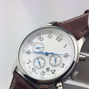 럭셔리 남성 캘린더 자동 기계식 이동 시계 39mm 가죽 벨트 비즈니스 캐주얼 방수 스테인 스틸 남성 시계