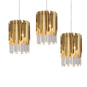 Lyxig guldkristall Små runda ljuskronor Lampa för matsal Sovrum Ljuskrona Lighting Kitchen Island LED Light Fixtures