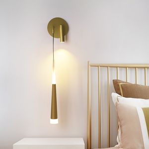 Lampada da parete a LED nordica con faretto sfondo del soggiorno adatta per la lampada da comodino della camera da letto con illuminazione moderna e di lusso