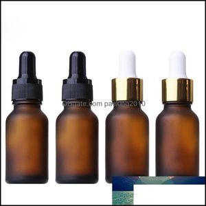 Flaskor Packing Office School Business IndustrialWholesale 936 st/parti 15 ml kosmetisk bärnsten Essential Oil Vias 15 ml Pipette E Liquid Glass