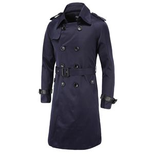 ZOULV 2021 Male Winter Clothing Jackets Longs Coats British Style Overcoat Men Trench Coat Classic Double Bressot Men's