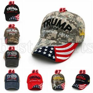 Donald Trump 2024 Party Hats Keep America Great US Presidential Election Cap 8 Styles Outdoor Sports Trump Baseball Caps CYZ3142