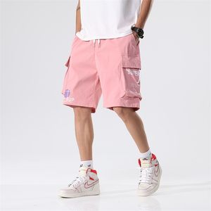 Sommar last shorts män multi-fickor hip hop streetwear baggy jogger manlig avslappnad strand plus storlek 8xl 210716