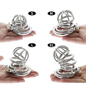 Faithful Spiked Metal Chastity Cage Belt Device BDSM Fetish Cock With Abstinence Lockable Penis Spikes Ring Adult Sex Toys 210624