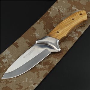 Boker Plus Magnum Fixed Blade Faca 4.0 '' lixar 440 lâmina, alças de madeira acampamento ao ar livre Caça de caça de sobrevivência facas de bolso Utilitário EDC ferramentas