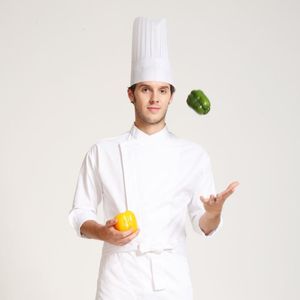 Tappi di carta monouso El cucina Ristorante Bianco pasticceria Chef Cappelli Unisex Uomini e donna Copricapo Abbigliamento Trandi