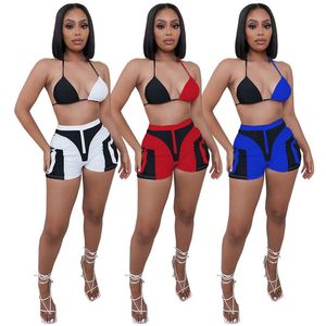 Summer Womens shorts tracksuits outfits two piece set women clothes sexy bra suits sportswear sport suit selling klw6437