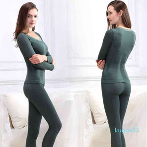 New Thermal Underwear Sets Winter Women Modal Long Johns Seamless Top e Pantalone Sexy Slim Body Shaper Warm Tights