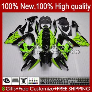 Motorcykelkropp för Kawasaki Ninja Neon Green ZX 10R ZX10 10 R 1000 CC ZX10R 08 09 10 Bodywork 56NO.162 ZX1000 C 1000CC ZX-10R 2008 2009 2010 ZX1000C 2008-2010 Fairing