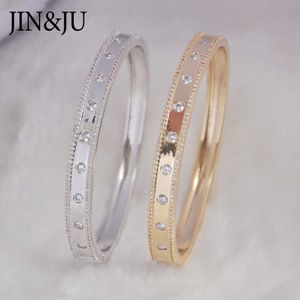 Jinju Vacker guldfärg Manschettband Armband för kvinnor Märke Bangles Pulsas Femme Luxury Smycken Gåvor Q0717