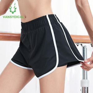 Kvinnor Sommar Sport Running Shorts 2 i 1 Gym Yoga High-Waist Quick Dry Fitness Workout Training Jogging With Work