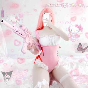 Anime Cosplay Costumi sexy Lingerie fetish Biancheria intima Kawaii Cameriera Abito classico in pizzo erotico Sm Abito porno per donne Gioco di ruolo