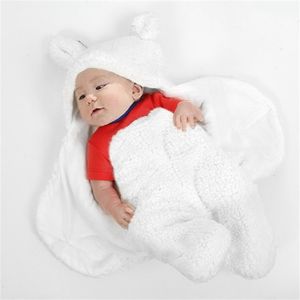 Мягкие Бродиты Baby Wrap Одеяла Детский спальный мешок Конверт для рождения Sleepsack 100% хлопок Утолщение кокона для ребенка 0-6 месяцев 211025