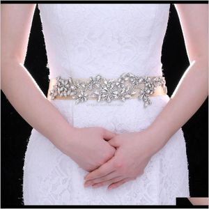Belly Cains Body Jewelry Goccia Consegna 2021 Rhinestone Applique Bridal Belt da sposa Bridesmaid Sposa Accessori Donne Prom Party Sera DR