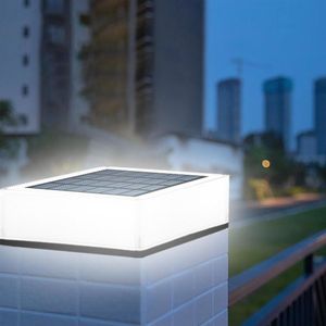 Güneş Lambaları Işık Çit LED Post Cap Işıkları IP65 Açık Lamba Bahçe Peyzaj Avlu Dekor Aydınlatma