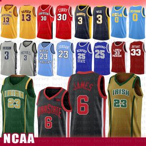 Ohio State Buckeyes Lebron James NCAA University Marquette Golden Eagles College Dwyane Wade Basketbal Jersey Davidson Wildcats College Stephen Curry