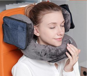 Pillow 2021 Protable Soft U-Shape Travel Cushion For Car Airplane Inflatable Neck Accessories Protection