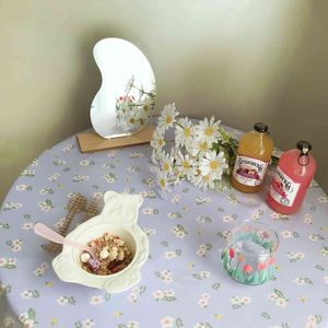 Rectangular Small Fresh Flower Idyllic Style Bedroom Tablecloth Po Background Picnic Cloth